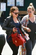 HILARY and HAYLIE DUFF Out for Lunch at Katsuya in Studio City 08/14/2018