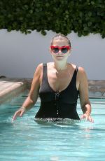 IMOGEN THOMAS in Swimsuit at a Pool in Miami 08/24/2018