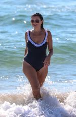 IMOGEN THOMAS in Swimsuit on the Beach in Miami 08/26/2018