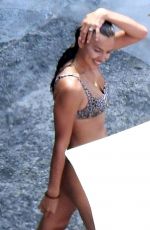 IRINA SHAYK in Bikini at a Beach in Positano 08/03/2018