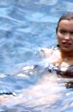 IRINA SHAYK in Bikini at a Beach in Positano 08/03/2018