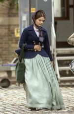 JENNA LOUISE COLEMAN on the Set of Victoria in Flamborough 08/14/2018