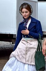 JENNA LOUISE COLEMAN on the Set of Victoria in Flamborough 08/14/2018