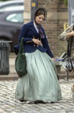 JENNA LOUISE COLEMAN on the Set of Victoria in Flamborough 08/14/2018
