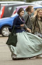 JENNA LOUISE COLEMAN on the Set of Victoria in Flamborough 08/14/2018