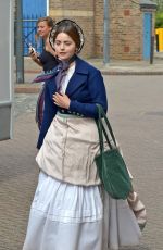 JENNA LOUISE COLEMAN on the Set of Victoria in Flamborough 08/14/2018