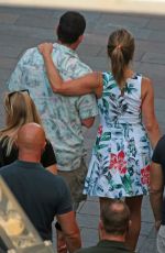 JENNIFER ANISTON and Adam Sandler on the Set of Murder Mystery in Milan 08/27/2018