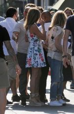 JENNIFER ANISTON on the Set of Murder Mystery in Milan 08/28/2018