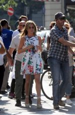 JENNIFER ANISTON on the Set of Murder Mystery in Milan 08/28/2018