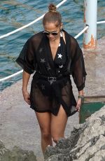 JENNIFER LOPEZ at a Boat Ride in Capri 08/08/2018