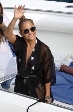 JENNIFER LOPEZ at a Boat Ride in Capri 08/08/2018