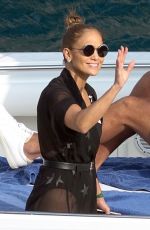 JENNIFER LOPEZ at a Boat Ride in Capri 08/08/2018