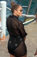 JENNIFER LOPEZ at a Boat Ride in Capri 08/08/2018