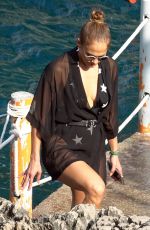 JENNIFER LOPEZ at a Boat Ride in Capri 08/08/2018