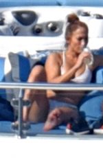 JENNIFER LOPEZ at a Yacht in Costiera Amalfitana Capri 08/07/2018