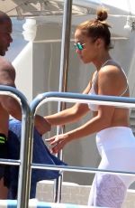 JENNIFER LOPEZ at a Yacht in Costiera Amalfitana Capri 08/07/2018