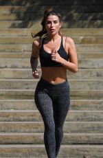 JENNY THOMPSON Working Out at a Park in Manchester 08/19/2018
