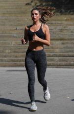 JENNY THOMPSON Working Out at a Park in Manchester 08/19/2018