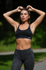 JENNY THOMPSON Working Out at a Park in Manchester 08/19/2018