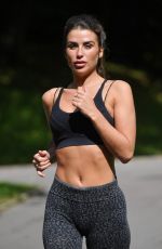 JENNY THOMPSON Working Out at a Park in Manchester 08/19/2018