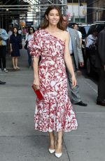 JESSICA BIEL Arrives at Late Show with Stephen Colbert in New York 08/15/2018