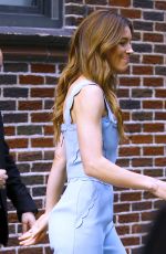 JESSICA BIEL Leaves Llate Show with Stephen Colbert in New York 08/15/2018