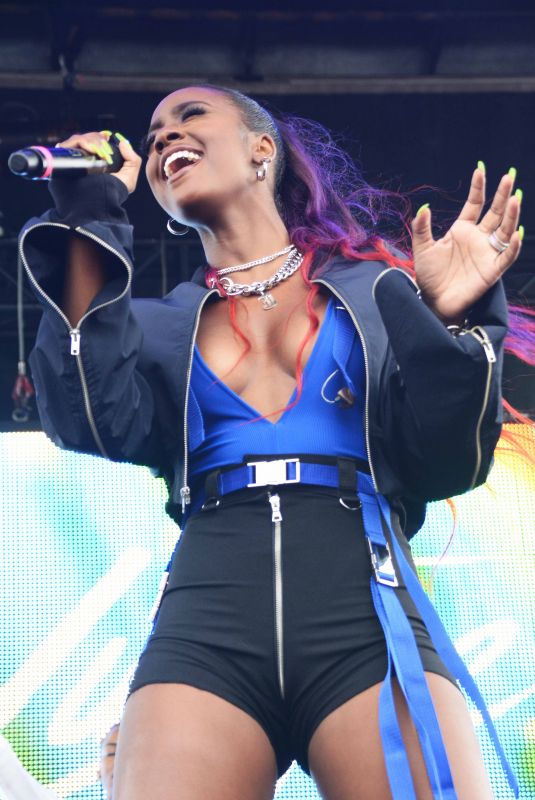 JUSTINE SKYE Performs at Billboard Hot 100 Music Festival in New York 08/19/2018