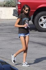 KAIA GERBER in Denim Shorts at Sunlife Organics in Malibu 08/18/2018