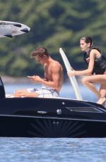 KAIA GERBER Surfing in Muskoka 07/11/2018