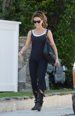 KATE BECKINSALE Leaves a Gym in Los Angeles 08/16/2018