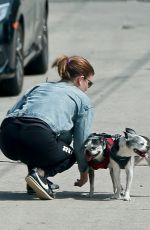 KATE MARA Out with Her Dogs in Los Angeles 08/25/2018