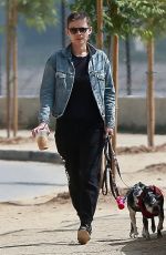 KATE MARA Out with Her Dogs in Los Angeles 08/25/2018