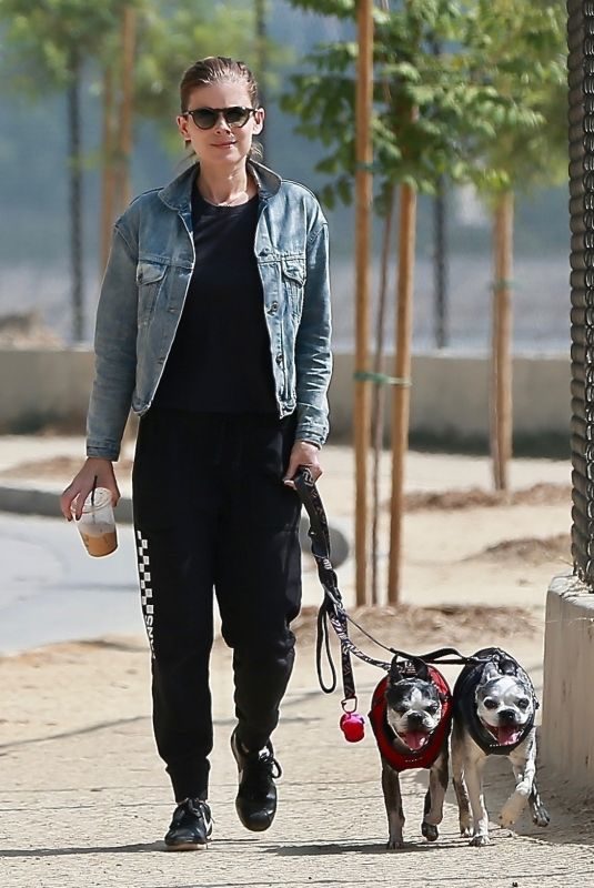 KATE MARA Out with Her Dogs in Los Angeles 08/25/2018