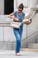 KATIE HOLMES in Denim Out in New York 08/27/2018