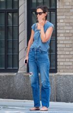 KATIE HOLMES in Denim Out in New York 08/27/2018