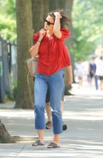 KATIE HOLMES Out and About in New York 08/29/2018