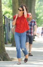 KATIE HOLMES Out and About in New York 08/29/2018