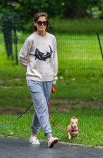 KATIE HOLMES Out with Her Dogs in New York 08/13/2018
