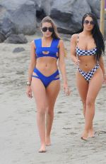 KATIE SALMON and INDIA JENNINGS in Bikinis at a Beach in Ibiza 07/24/2018