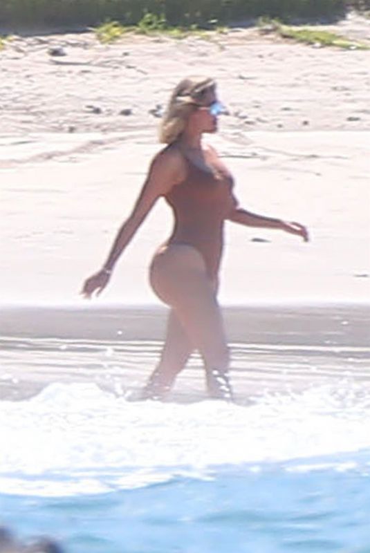 KHLOE KARDASHIAN in Swimsuit on the Beach in Mexico 08/13/2018