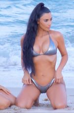 KI KARDASHIAN and LARSA PIPPEN at a Beach in Miami 08/18/2018