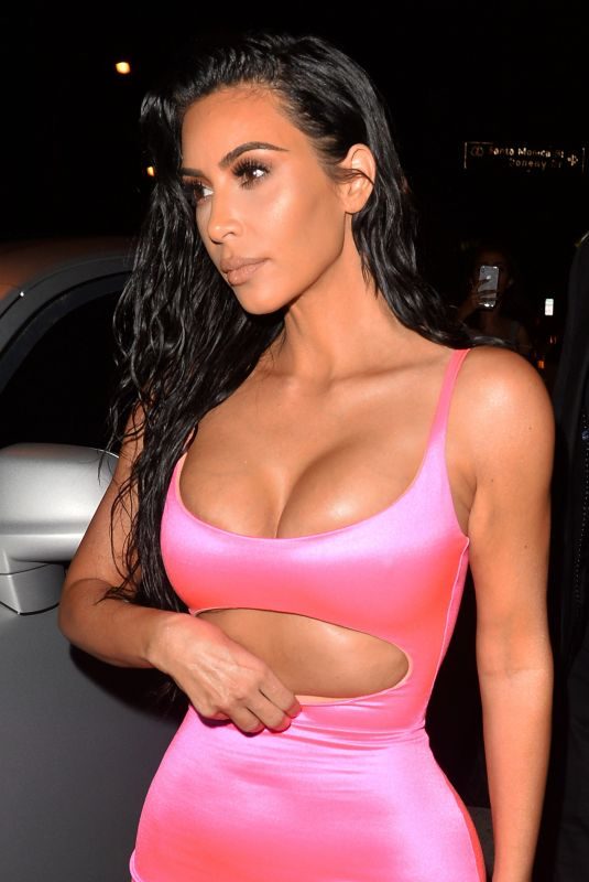 KIM KARDASHIAN at Kylie Jenner’s 21st Birthday Dinner at Craig’s in West Hollywood 08/09/2018