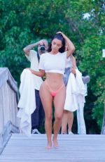 KIM KARDASHIAN in Bikini Bottom on the Set of a Photoshoot in Miami 08/16/2018