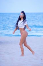 KIM KARDASHIAN in Bikini Bottom on the Set of a Photoshoot in Miami 08/16/2018