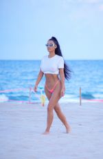 KIM KARDASHIAN in Bikini Bottom on the Set of a Photoshoot in Miami 08/16/2018