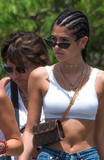 KIM TURNBULL in Denim Shorts Out in Barbados 08/16/2018