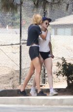 KRISTEN STEWART and STELLA MAXWELL out Hiking in Los Angeles 08/20/2018