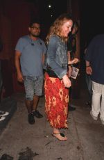 LESLIE MANN Night Out in Los Angeles 08/17/2018
