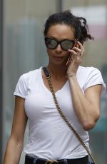 LILY BECKER in Denim Out in London 08/21/2018
