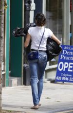 LILY BECKER in Denim Out in London 08/21/2018